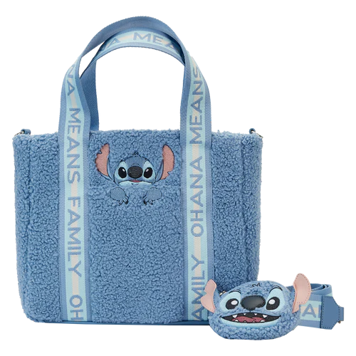 Sac cabas Loungefly Stitch en sherpa avec porte-monnaie