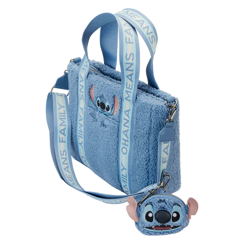 Sac cabas Loungefly Stitch en sherpa avec porte-monnaie