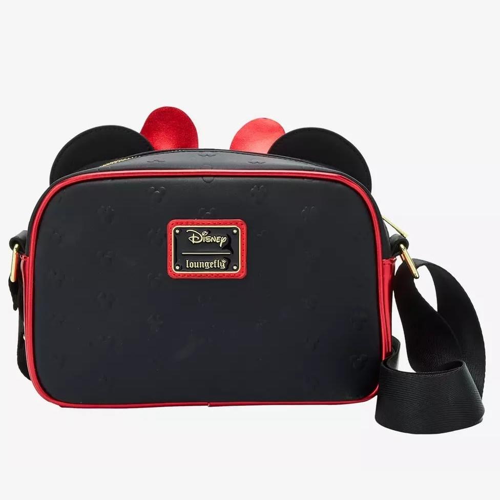 Sac bandoulière Loungefly Minnie Mouse nœud rouge exclusif