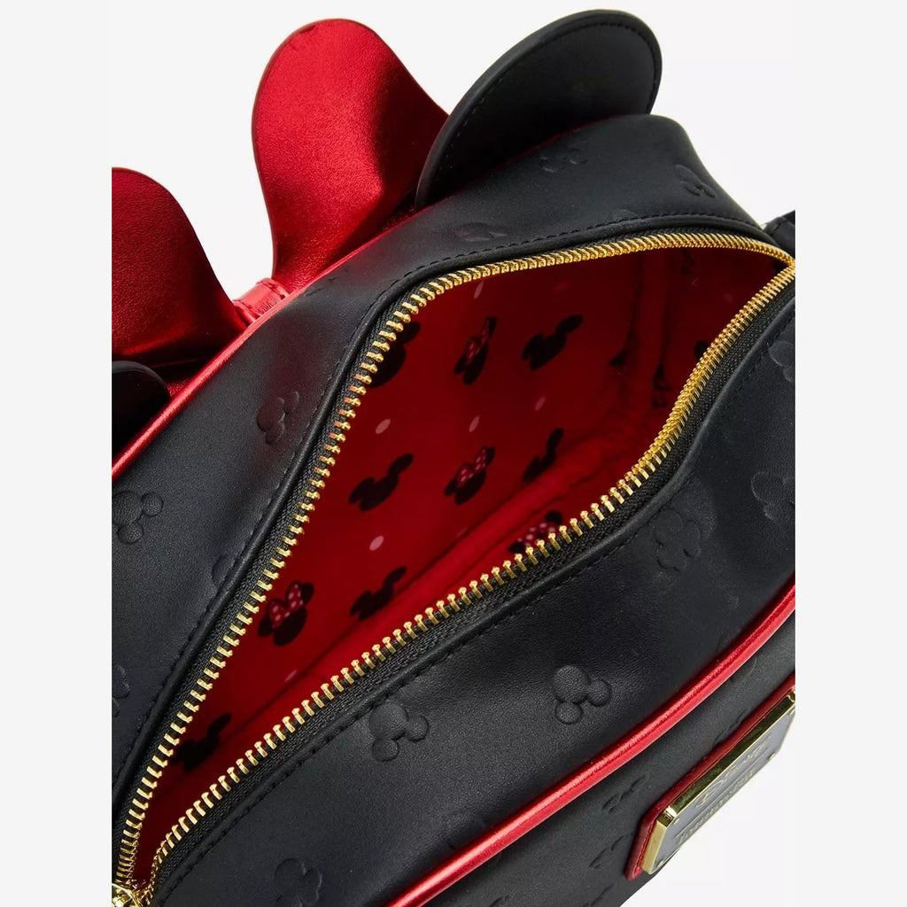 Sac bandoulière Loungefly Minnie Mouse nœud rouge exclusif