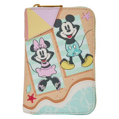Portefeuille zippé Loungefly Mickey et Minnie Beach Fun – Disney