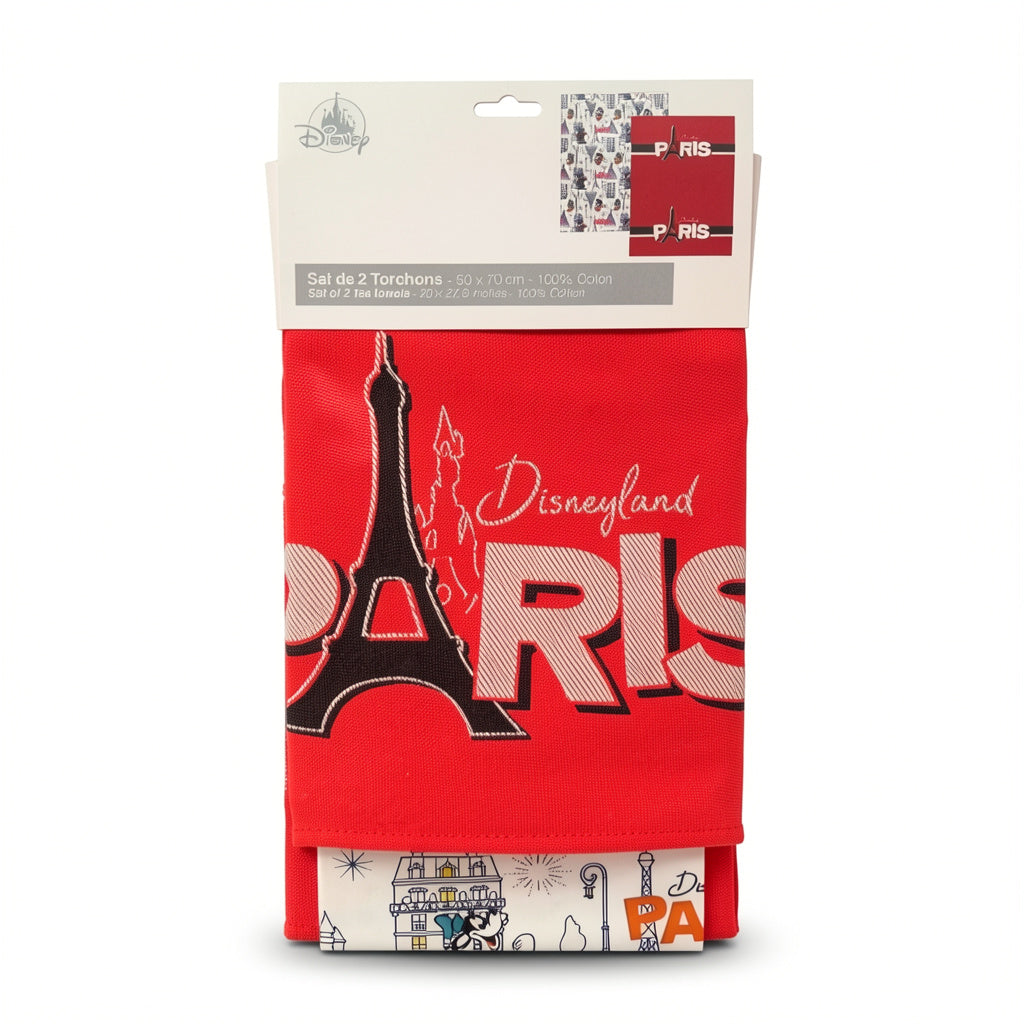 Set de 2 Torchons – Tour Eiffel – Paris – Disneyland Paris