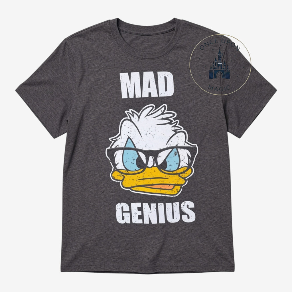 T-shirt Donald Duck Mad Genius gris anthracite – Disneyland Paris