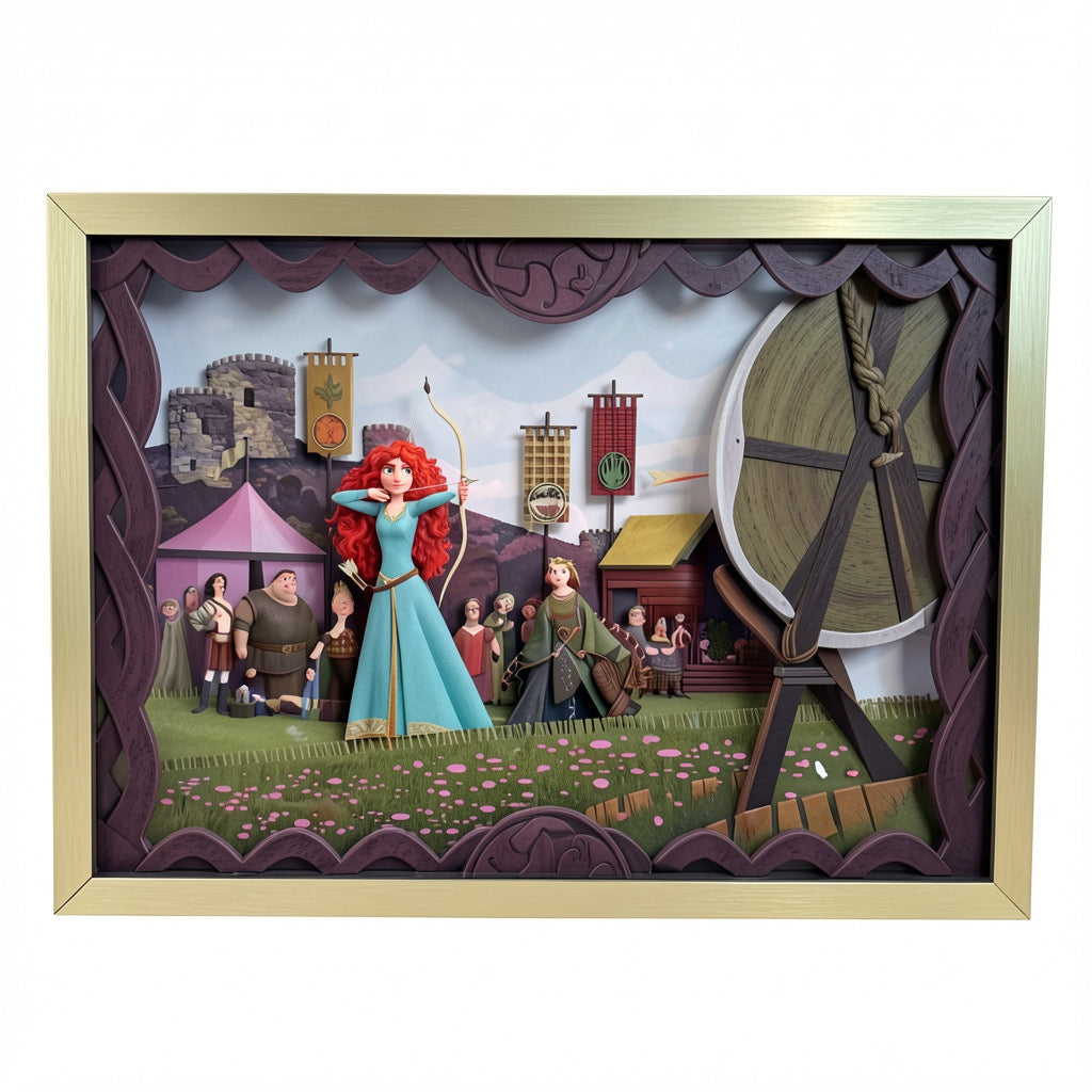 Tableau Mérida 3D Rebelle encadré, vue de face
