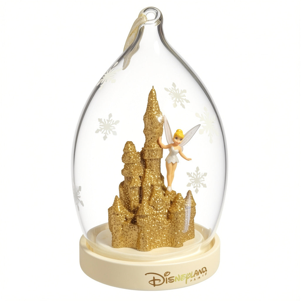 Ornement de Noël Fée Clochette et château doré – Disneyland Paris