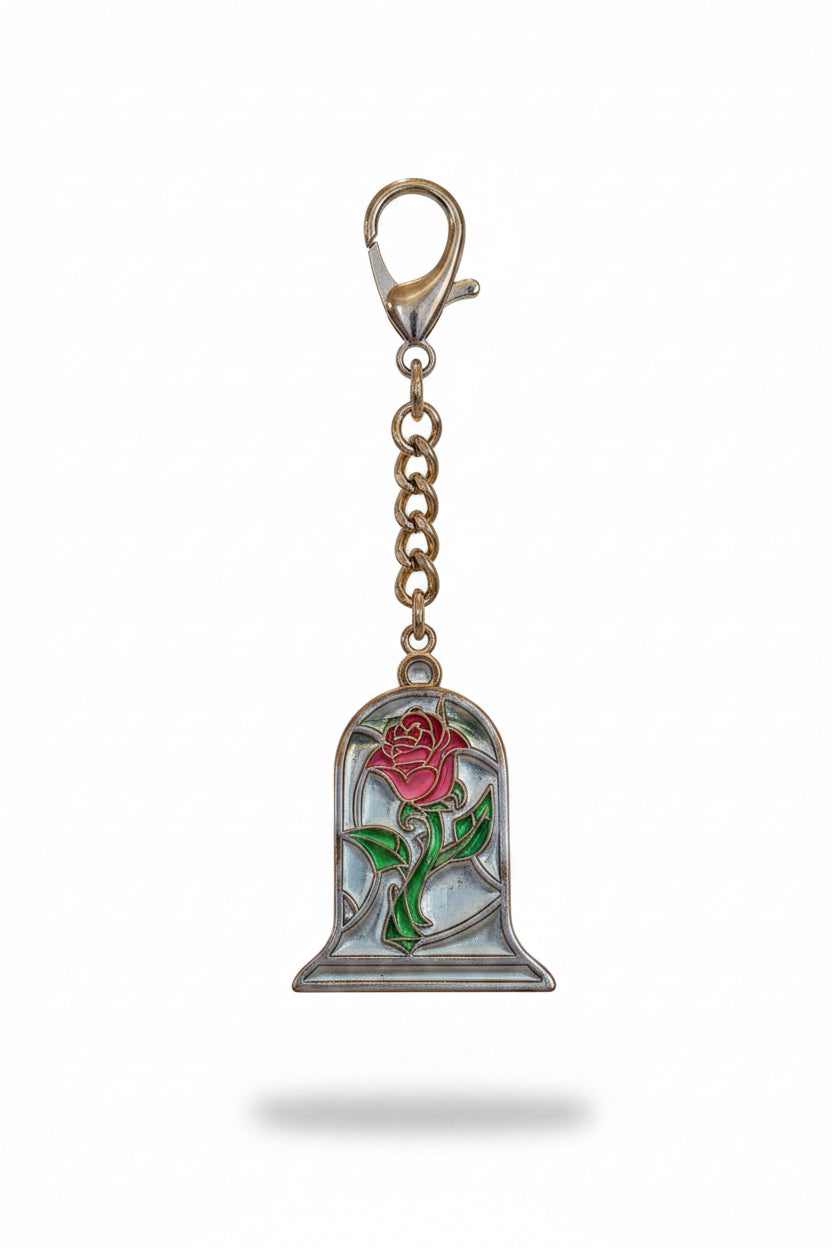 Porte-clé Arribas Rose Enchantée – La Belle et la Bête – Disneyland Paris