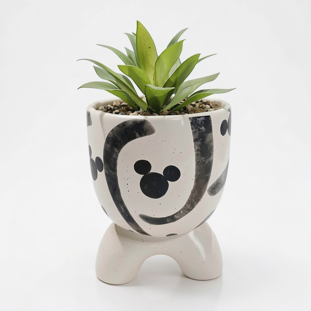 Cache-pot Mickey Mouse avec plante artificielle – Disney Home