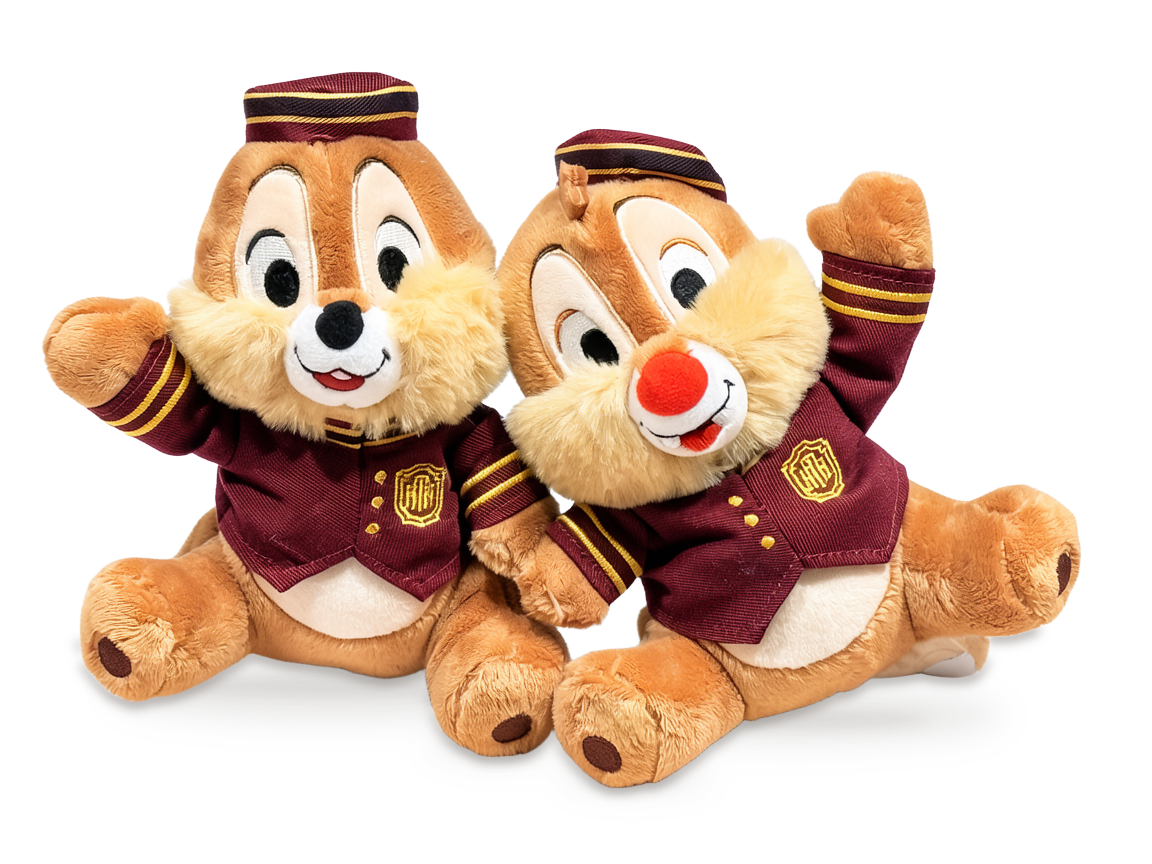 Duo de peluches Tic & Tac grooms – Hollywood Tower Hotel – Disneyland Paris