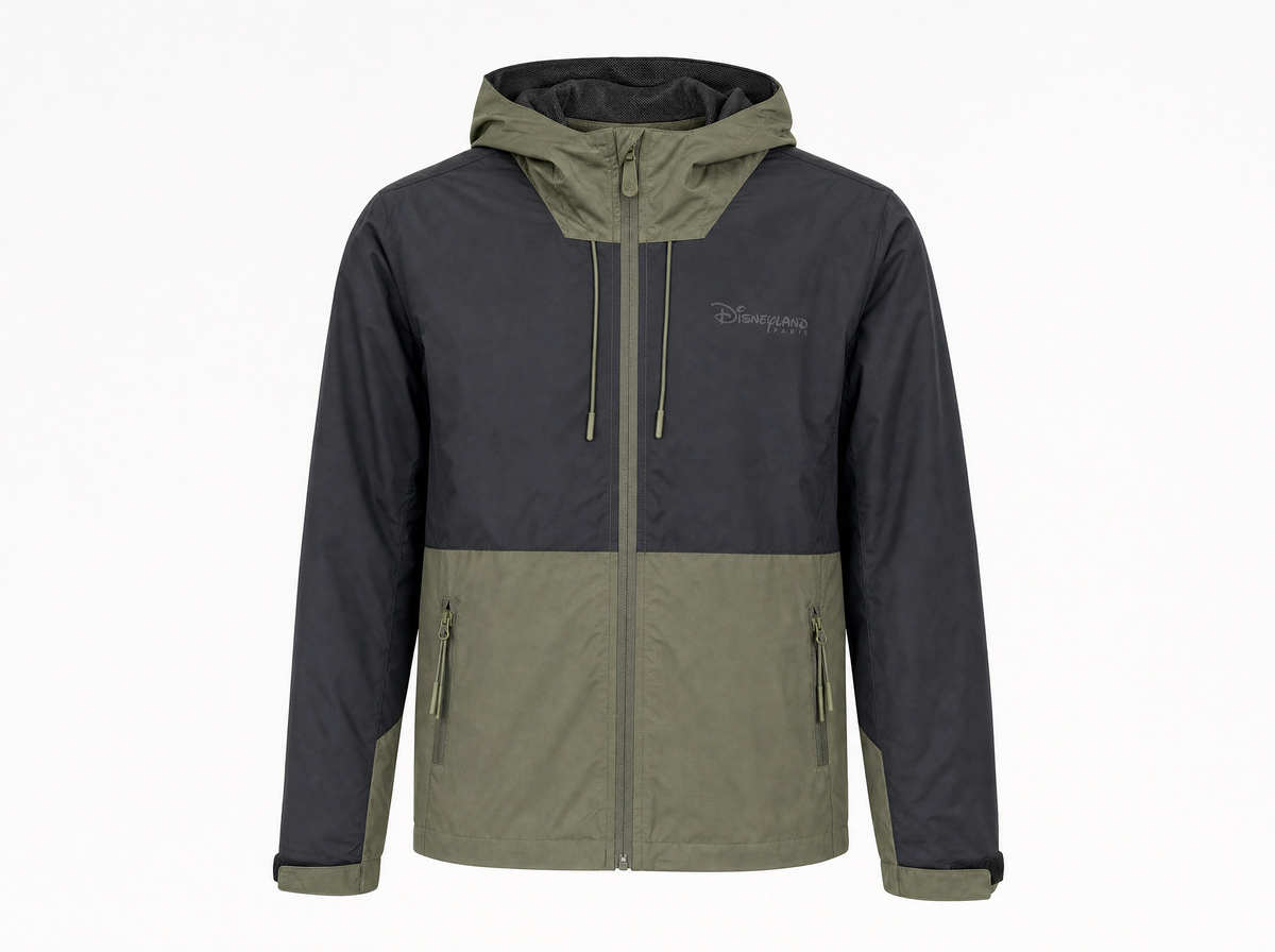 Veste coupe-vent noire et kaki – Logo Disneyland Paris