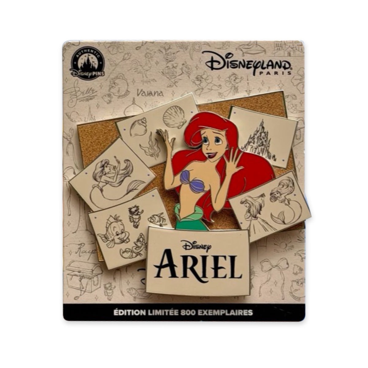 Pin Ariel – Série Princesses Studio – Édition limitée 800 ex. – Disneyland Paris