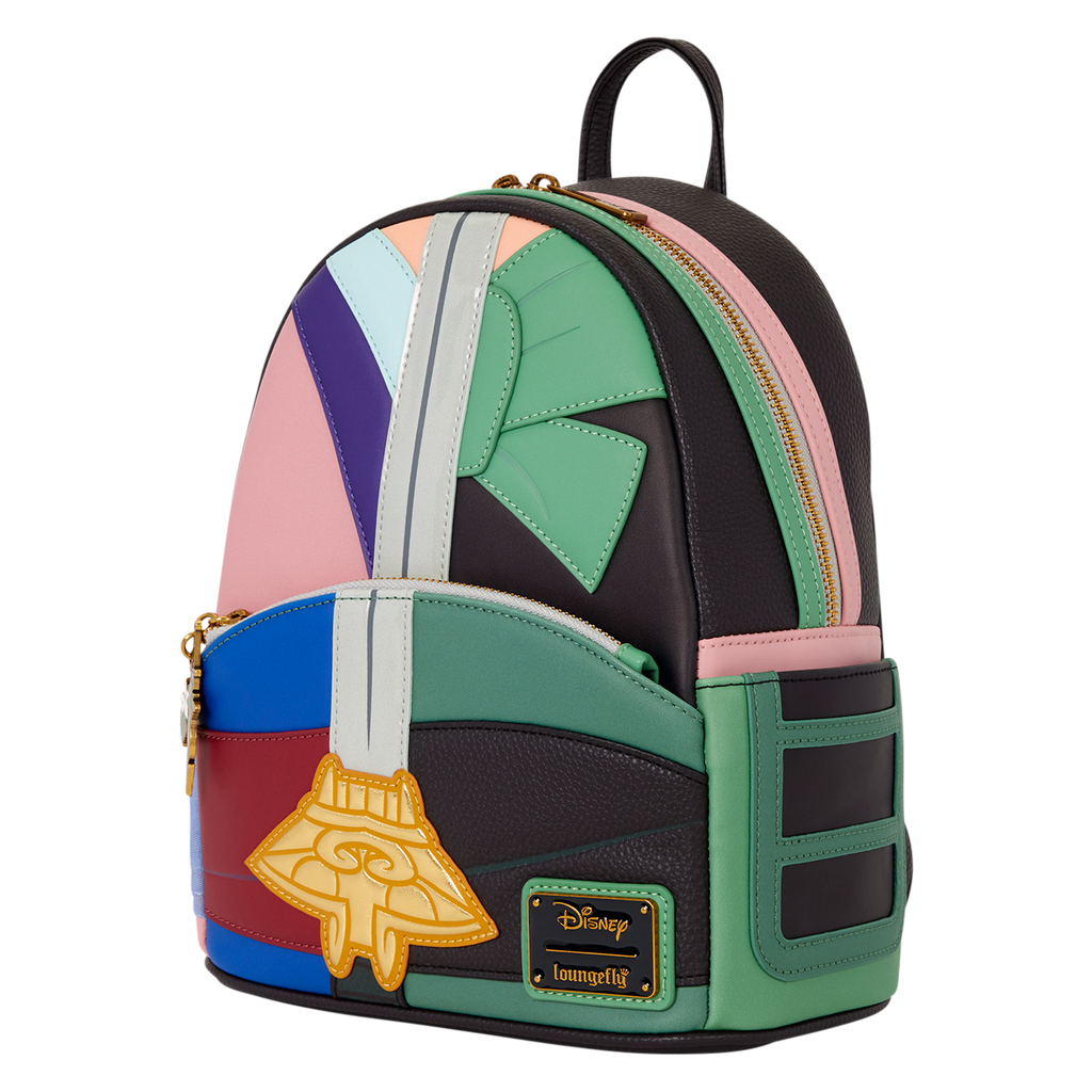 Mini sac à dos Loungefly Mulan Ping Cosplay – vue de trois quarts