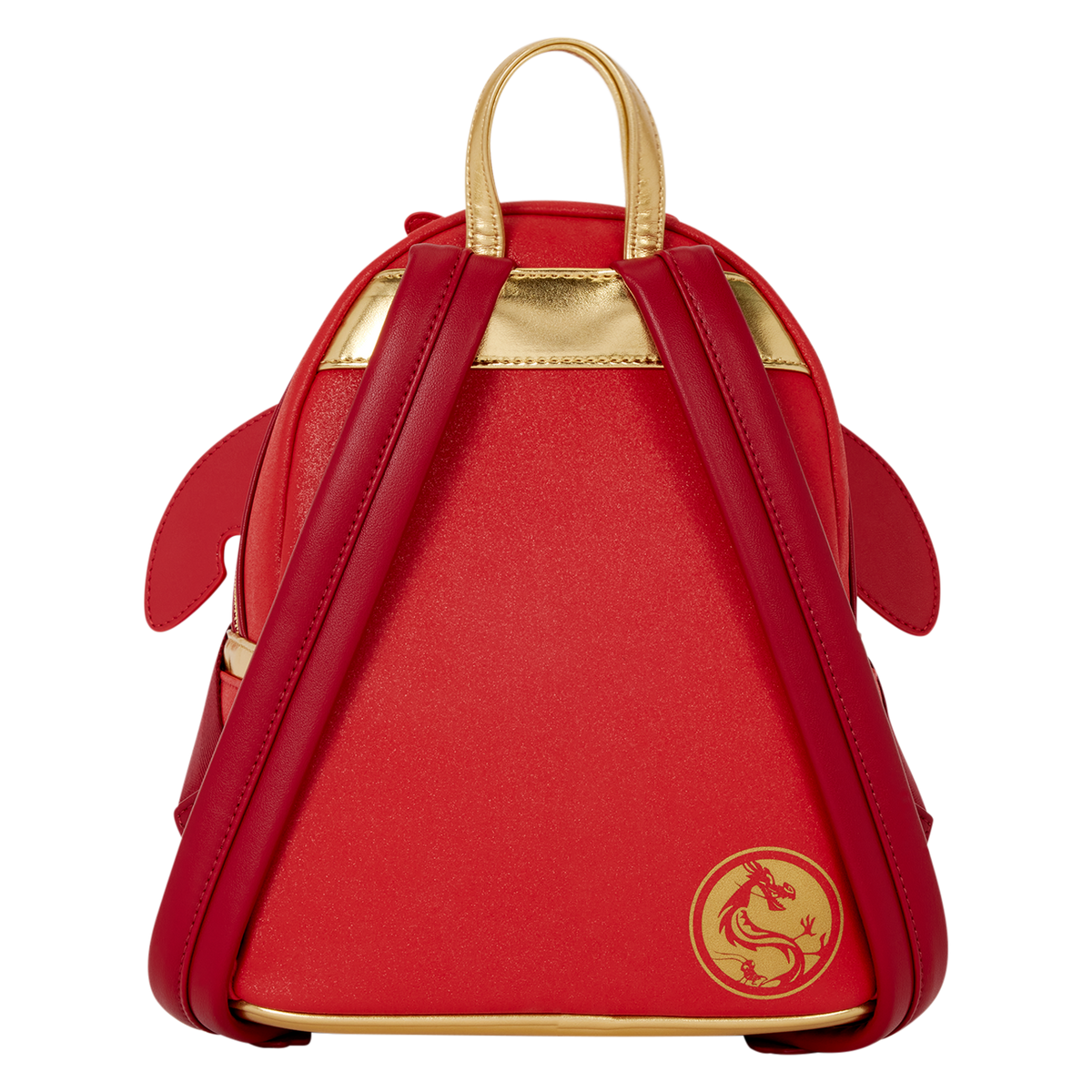 Mini sac à dos Loungefly Mulan Mushu Glitter Cosplay – vue arrière