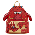 Mini sac à dos Loungefly Mulan Mushu Glitter Cosplay – vue de face