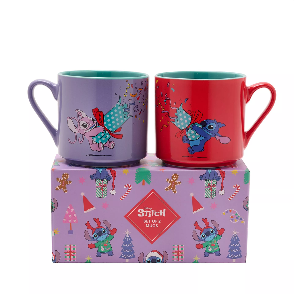 Coffret Disney de 2 mugs Stitch et Angel Merry Everything – Widdop