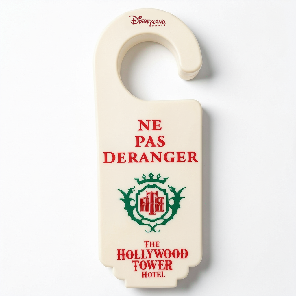Accroche-porte Ne pas déranger Tour de la Terreur, vue studio retouchée
