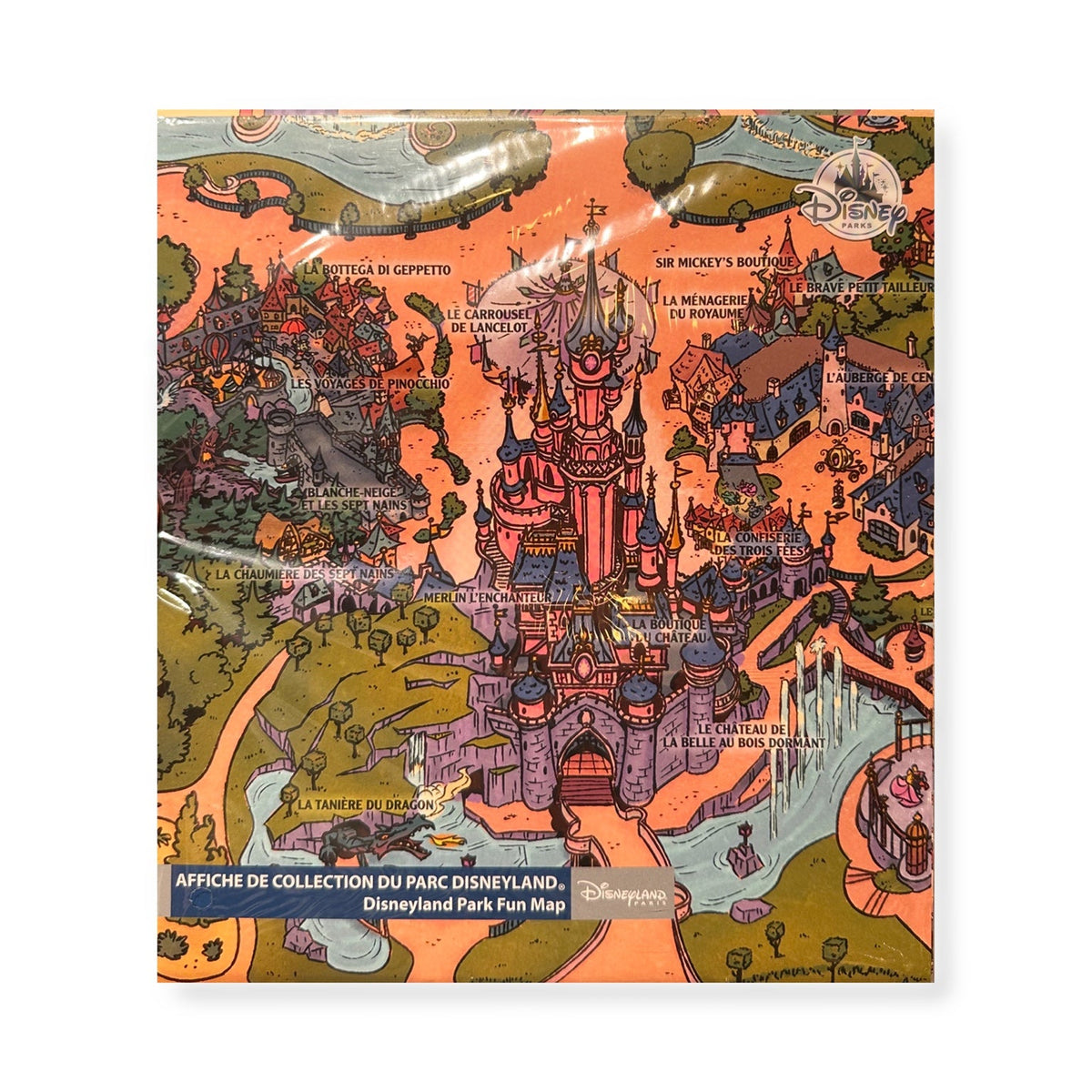 Affiche de collection Fun Map du Parc Disneyland – Disneyland Paris