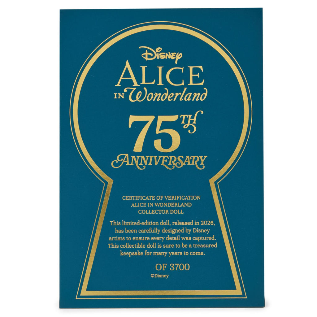 Certificat de vérification de la poupée Alice édition limitée