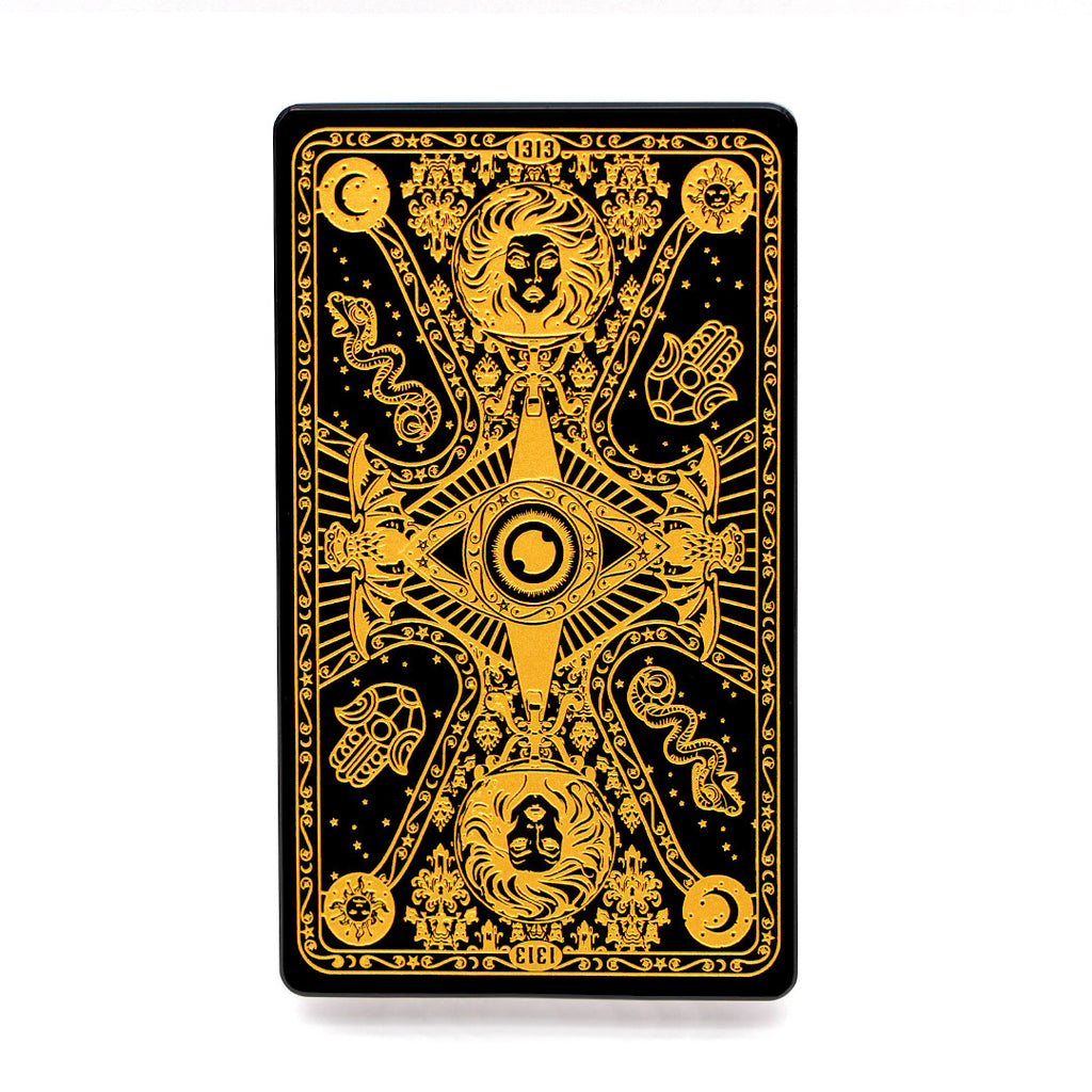 Carta dei tarocchi Arribas Grim Grinning Ghosts – retro nero e dorato