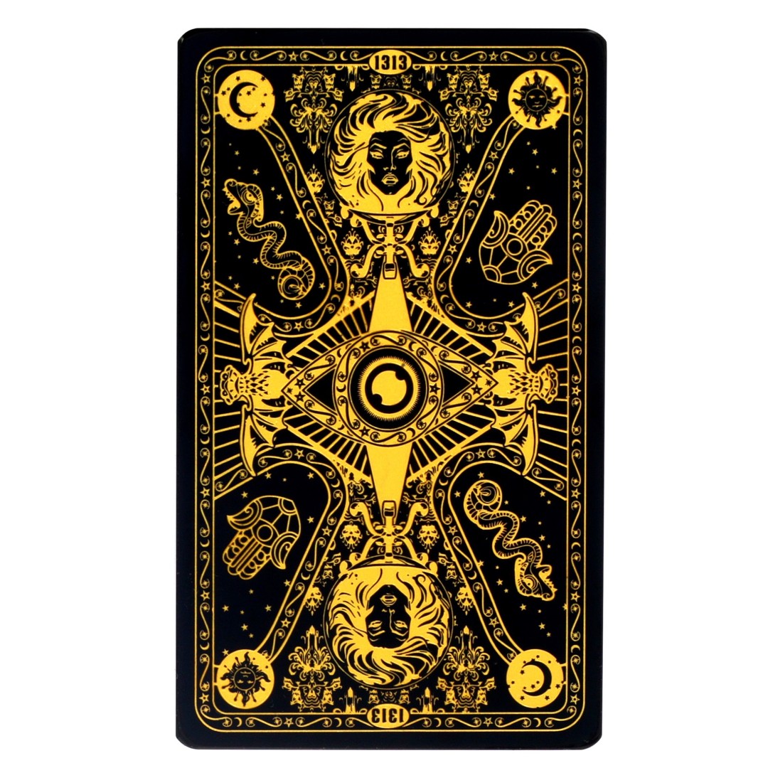 Carte de Tarot Arribas Organiste – verso noir et doré