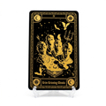 Carta decorativa Arribas Grim Grinning Ghosts nera e dorata, vista frontale