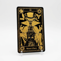 Carte décorative Arribas Henry et Melanie Ravenswood noire et dorée, vue de face
