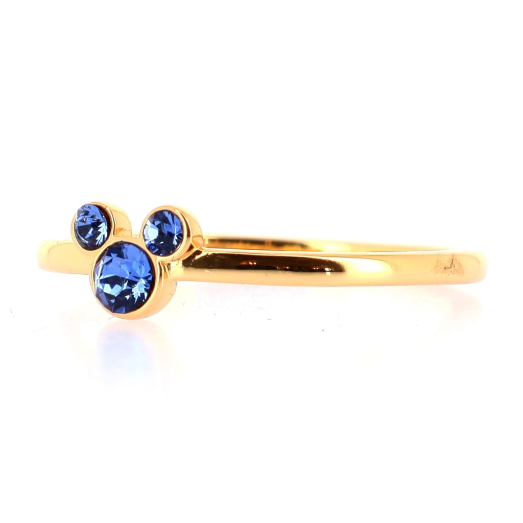 Bague Mickey Cristal Bleu — vue 2