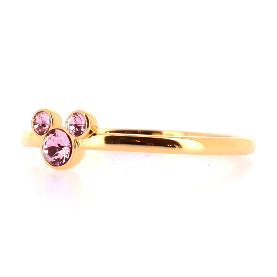 Bague Mickey Cristal Rose Claire — vue 2
