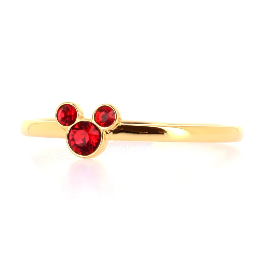 Bague Mickey Cristal Rouge — vue 2