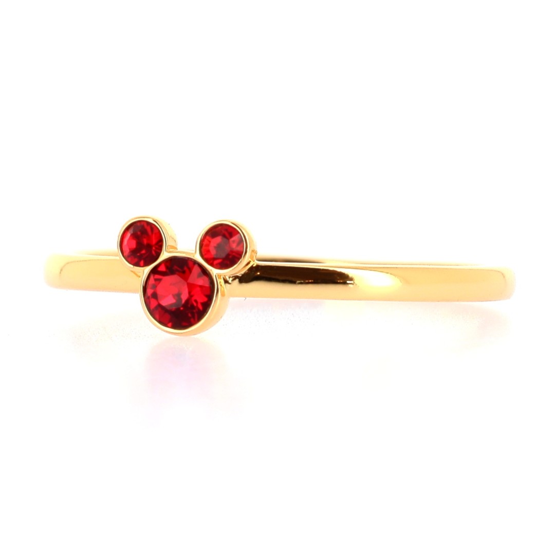 Bague Mickey Cristal Rouge — vue 2