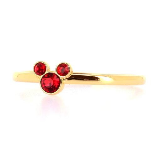 Bague Mickey Cristal Rouge — vue 2