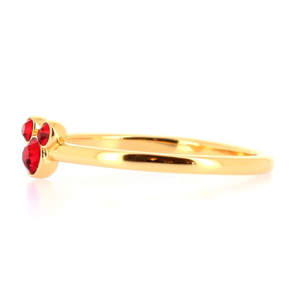 Bague Mickey Cristal Rouge — vue 3