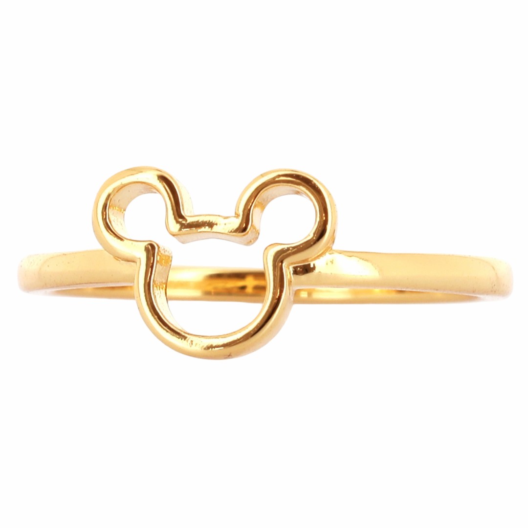 Bague Silhouette Mickey Dorée — vue 2