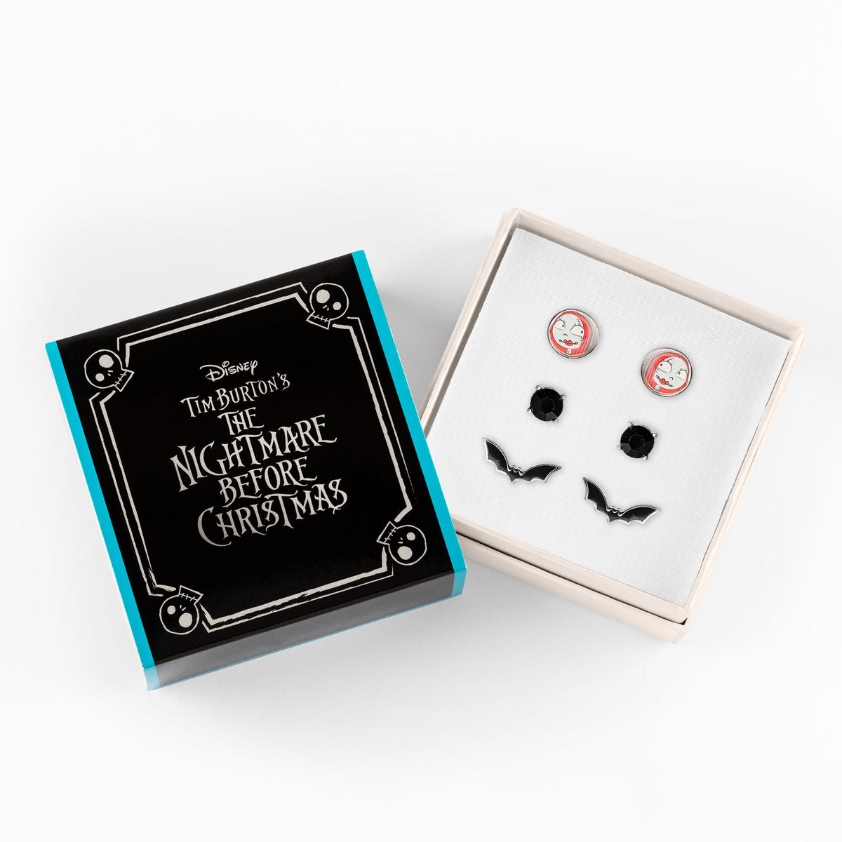 Lot de 3 paires de clous d’oreilles Sally – L’Étrange Noël de Monsieur Jack