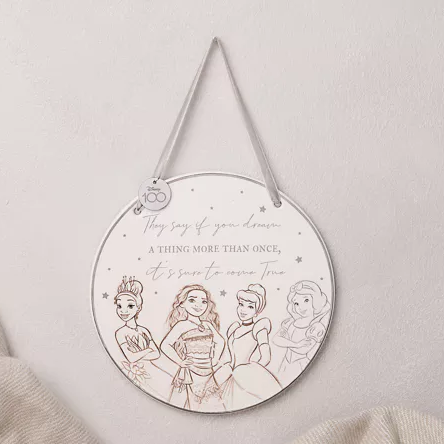 Plaque décorative Princesses Disney 100 en céramique