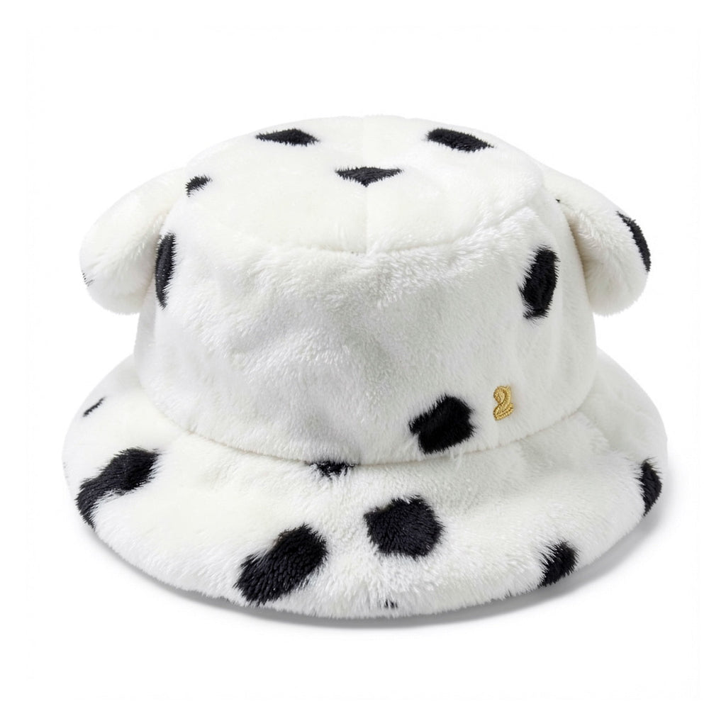 Bob peluche Les 101 Dalmatiens blanc à taches noires avec broderie dorée, vue de dos