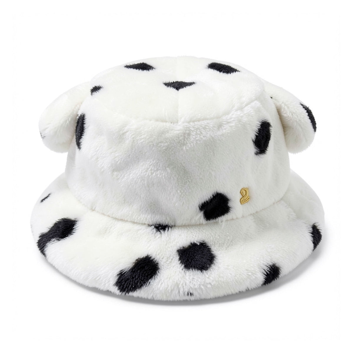 Bob peluche Les 101 Dalmatiens blanc à taches noires avec broderie dorée, vue de dos