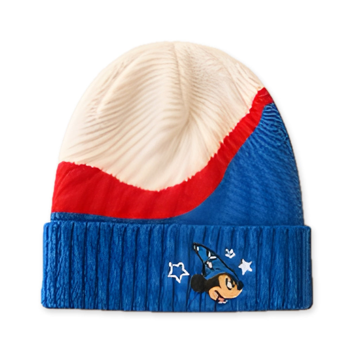 Bonnet Mickey l’Apprenti Sorcier Fantasia bleu rouge écru – Disneyland Paris