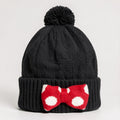 Bonnet Minnie noir avec pompon et nœud rouge à pois – Disneyland Paris – vue studio