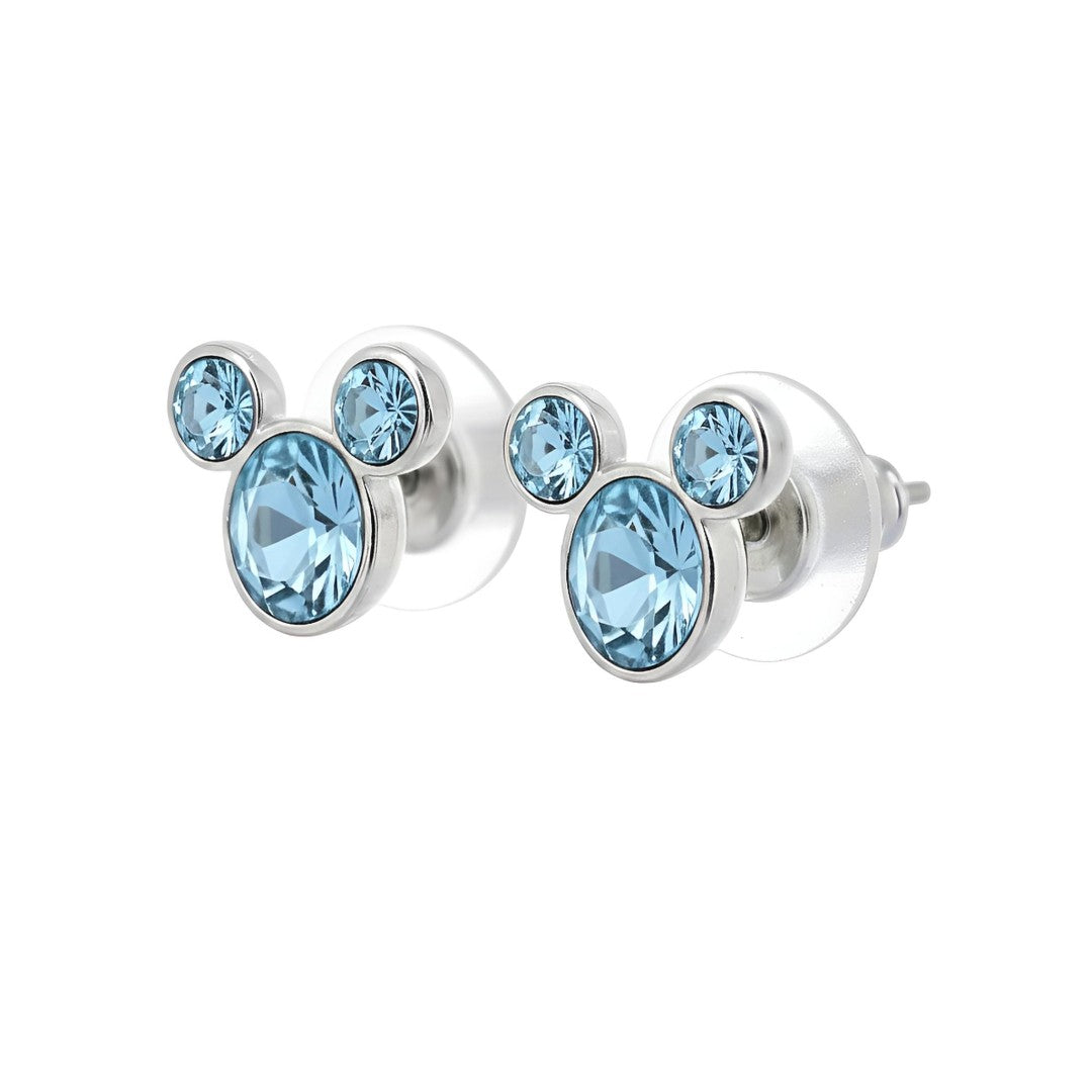 Boucles d’Oreilles Icône Mickey Aquamarine — vue 2