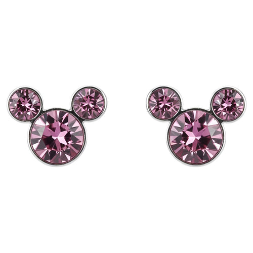 Boucles d’Oreilles Icône Mickey Rose – La Belle et la Bête