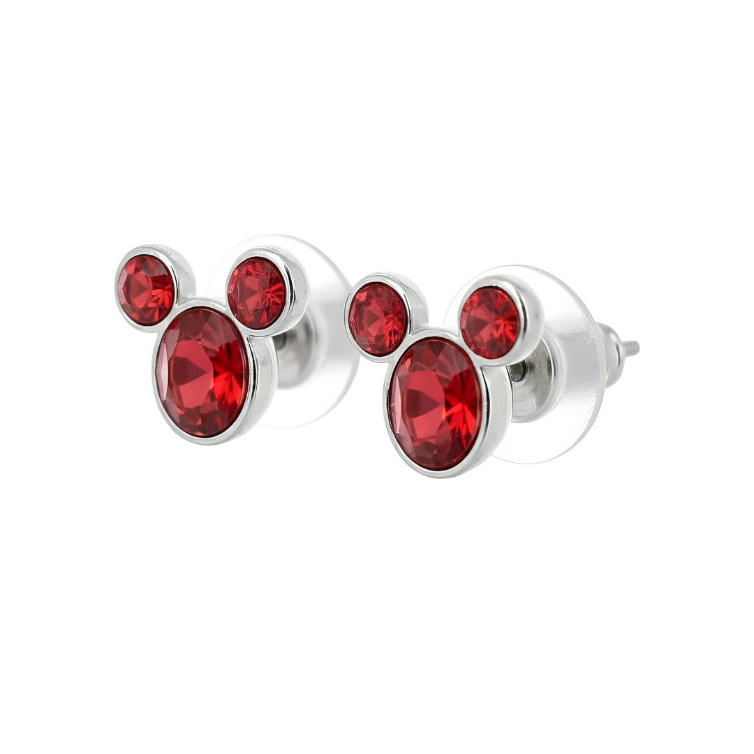 Boucles d’Oreilles Icône Mickey Rouge — vue 2