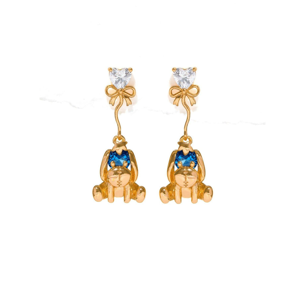 Boucles d'oreilles Bourriquet Disney avec cœurs - détail