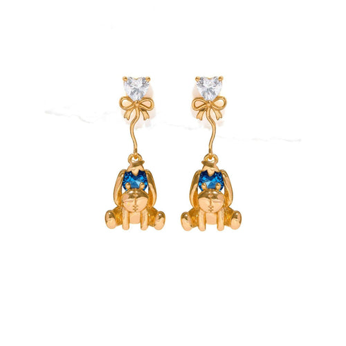 Boucles d'oreilles Bourriquet Disney avec cœurs - détail