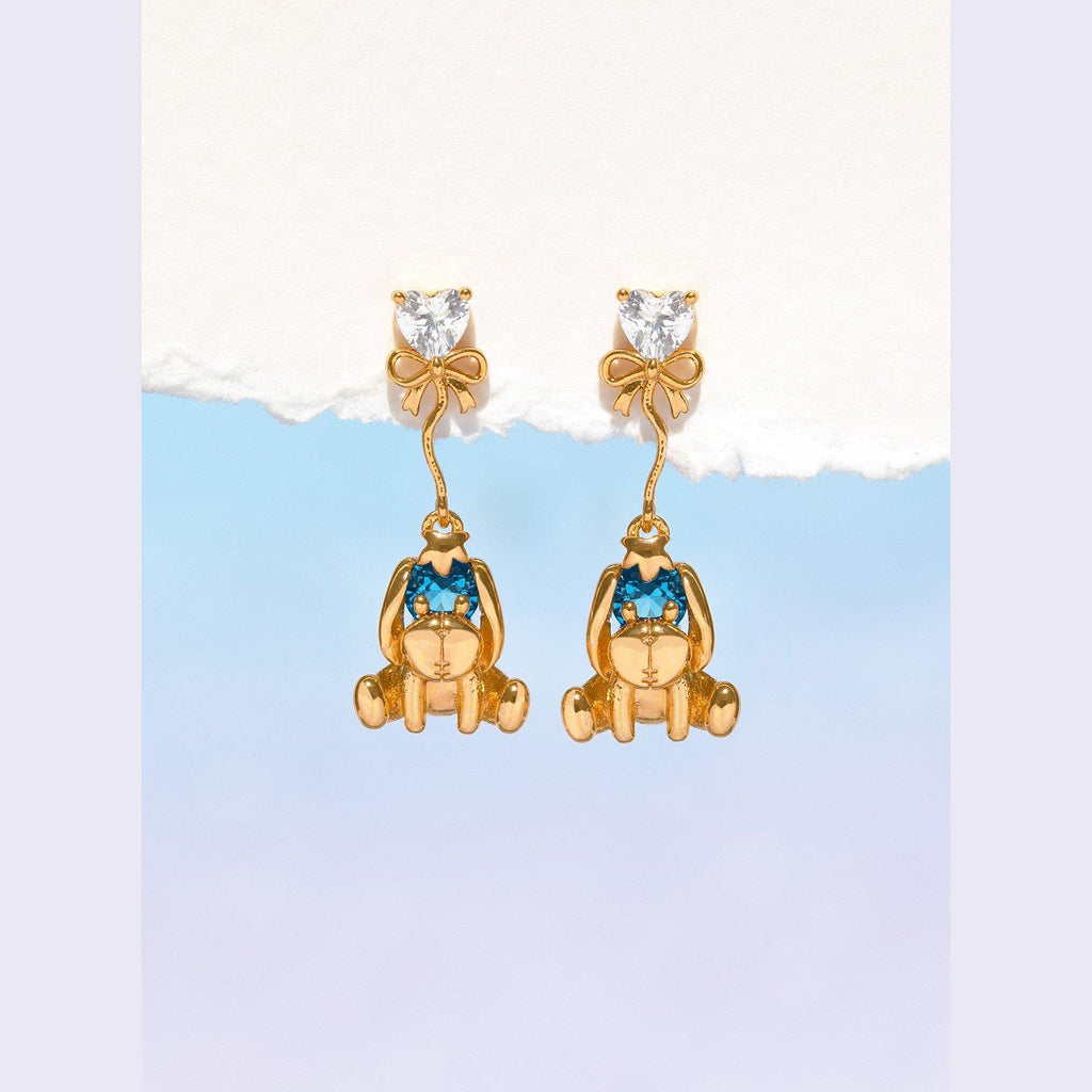 Boucles d'oreilles Bourriquet Disney avec cœurs - vue portée
