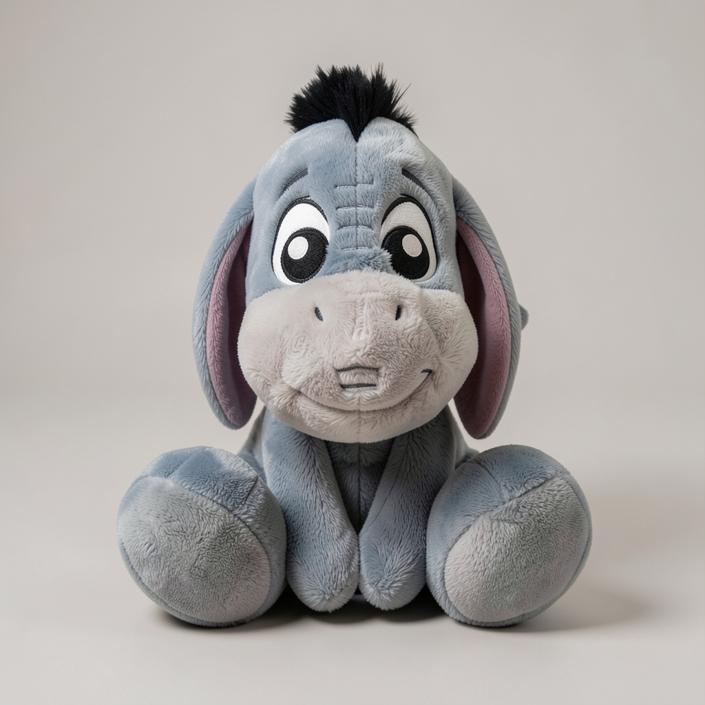 Peluche Bourriquet Big Feet vue de face – photo studio