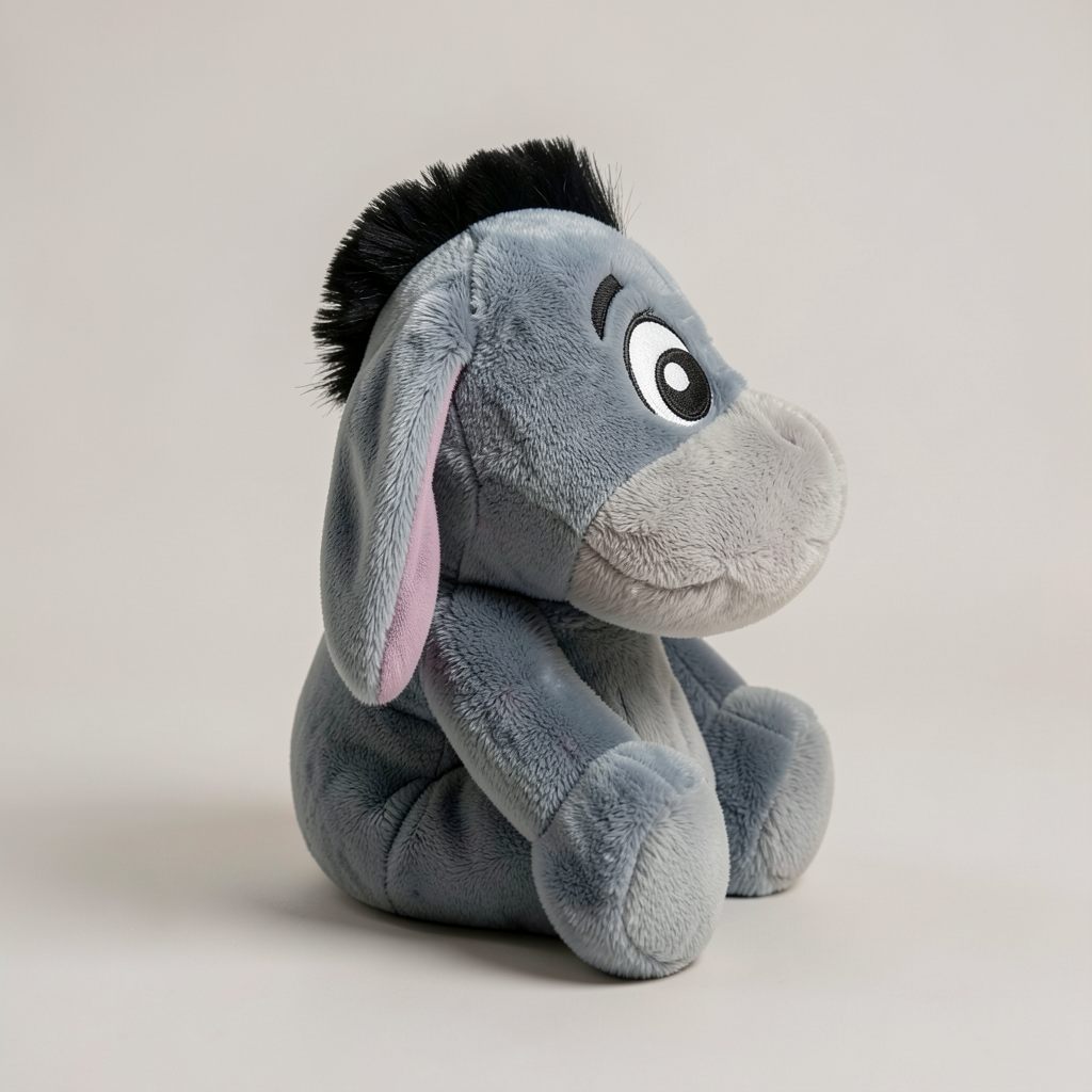 Peluche Bourriquet Big Feet vue de profil – photo studio