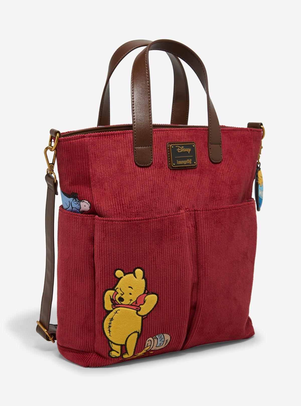 Sac cabas Loungefly Winnie l’Ourson en velours côtelé — vue complémentaire 3, BoxLunch 35826157