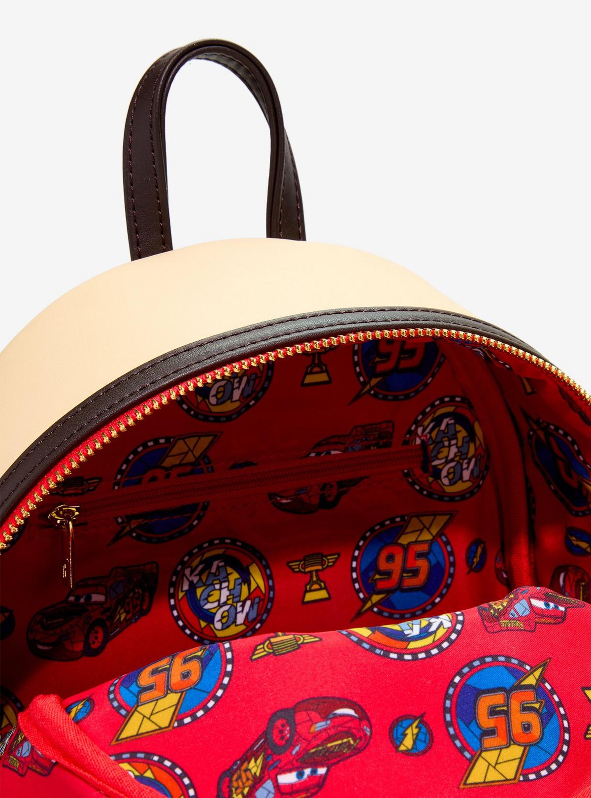 Mini sac à dos Loungefly Cars Flash McQueen Vitrail — vue complémentaire 4, BoxLunch 35968513