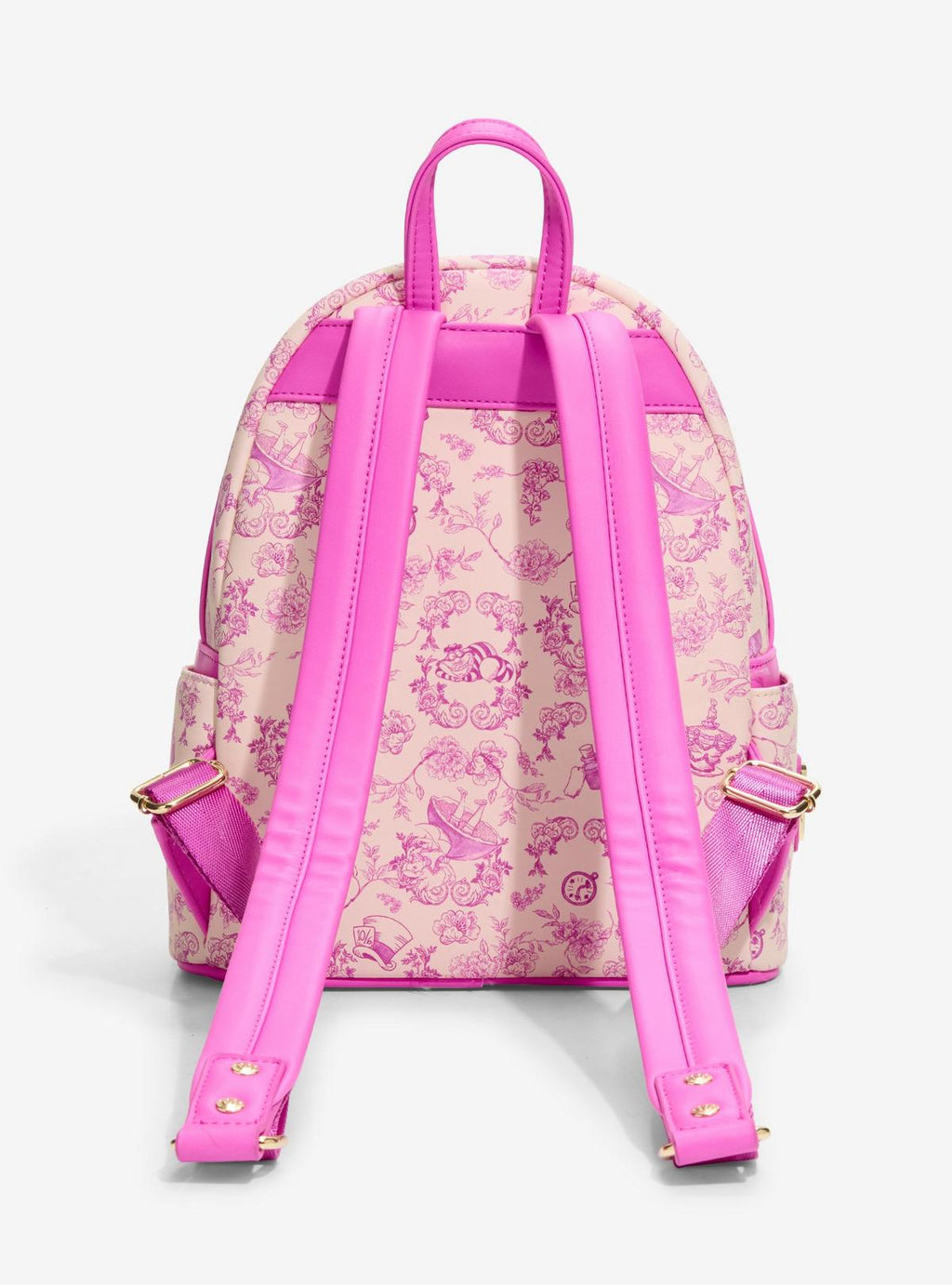 Mini sac à dos Loungefly Chat du Cheshire Floral — vue complémentaire 3, BoxLunch 36123902