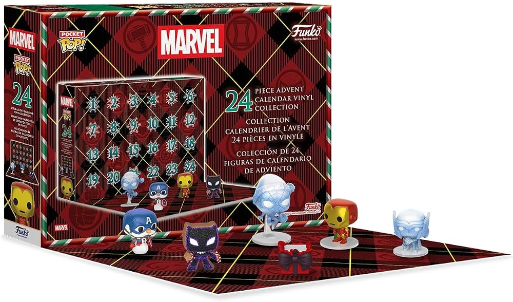 Calendrier de l’Avent Funko Pocket Pop Marvel 24 figurines – calendrier ouvert